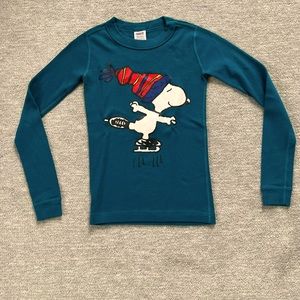 Hanna Andersson Skating Snoopy Pajama Top